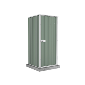 Absco Sheds 0.78 x 0.78 x 1.80m Pale Eucalypt Basic Single Door Garden Shed