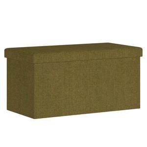 Flexi Storage Living 760 x 380 x 380mm Burnt Olive Non-Woven Linen Ottoman