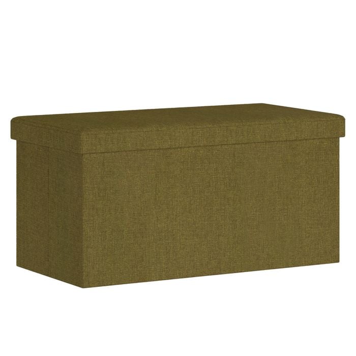 Flexi Storage Living 760 x 380 x 380mm Burnt Olive Non-Woven Linen Ottoman