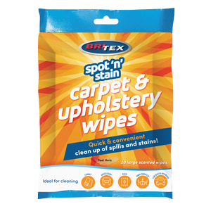 Britex Spot 'n' Stain Carpet & Upholstery Wipes - 20 Pack