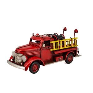 Boyle Metal Display Fire Truck Handmade Ornament Home Decor 31cm