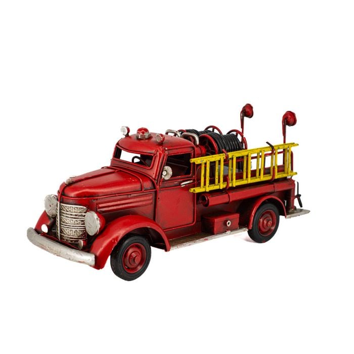 Boyle Metal Display Fire Truck Handmade Ornament Home Decor 31cm