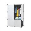 SOGA Portable Wardrobe 3-Tier 6-Cube