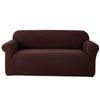Catzon 3 Seater Stretch Sofa Cover Couch Cover Washable Jacquard Fabric-Coffee(L)