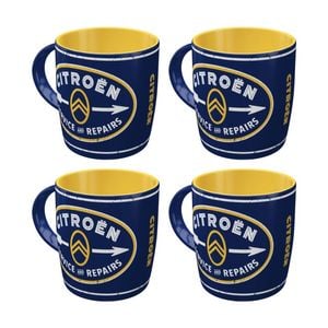 4x Nostalgic-art Ceramic Mug Citroen Service And Repairs Retro Design 330ml