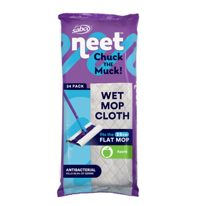 SABCO Neet 25cm Apple Wet Mop Cloths - 24 Pack