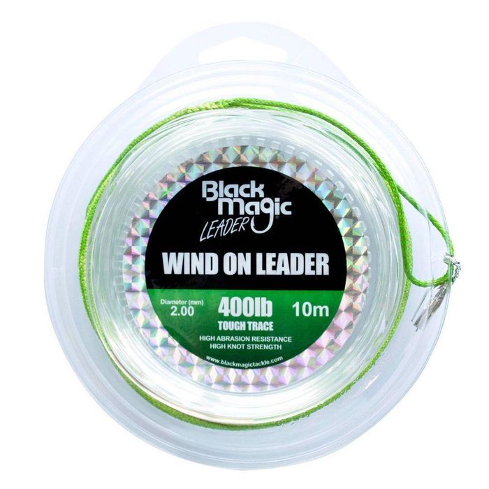 Black Magic Wind On Tough Trace Monofilament Fishing Leader 400lb