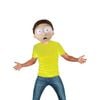 Morty Halloween Costume Adult Rick and Morty Yellow Shirt with Mask, Large