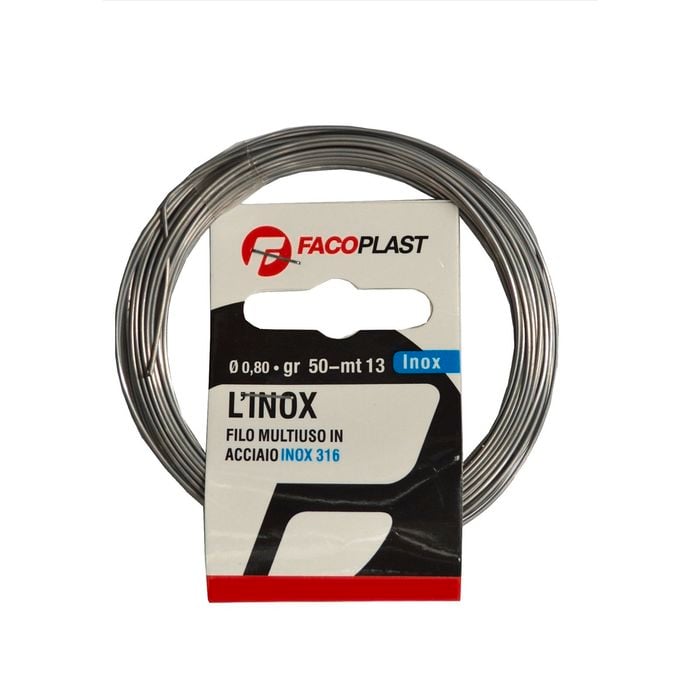 Faco Plast 0.8mm x 50g Solid Stainless Wire
