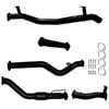 Ignite Exhausts Turbo Back For Toyota Landcruiser 79 Series V8 D/cab Cat & Pipe Only Black Aluminised Steel