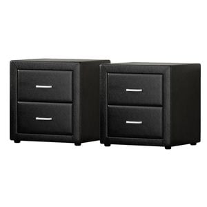 Artiss 2 X Bedside Table CADEN Black