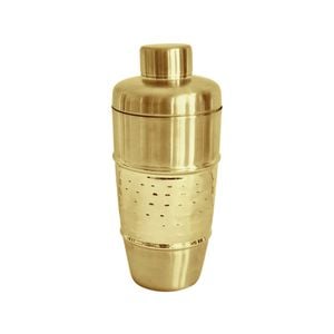 J.elliot Home Alfie 500ml Stainless Steel Cocktail Shaker Hammered Gold