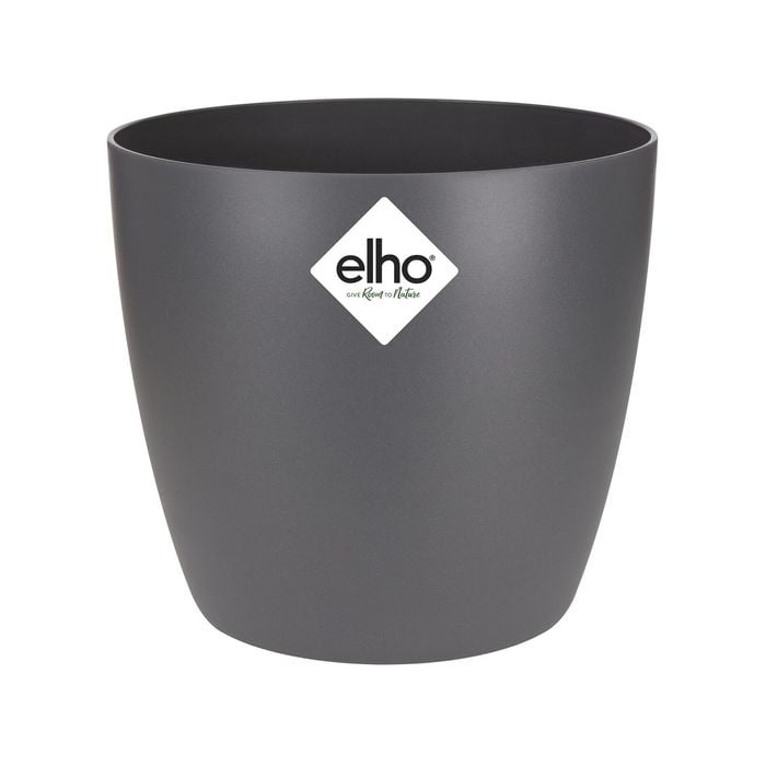 Elho 13cm Anthracite Brussels Indoor Plant Pot