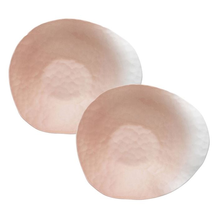 2PK Ecology Reactive Glaze Porcelain Oyster Serving Bowl 27cm Pink Salt