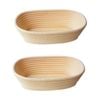 2PK Brunswick Bakers Oval Rattan 25cm Bread Banneton Basket Sourdough Basket