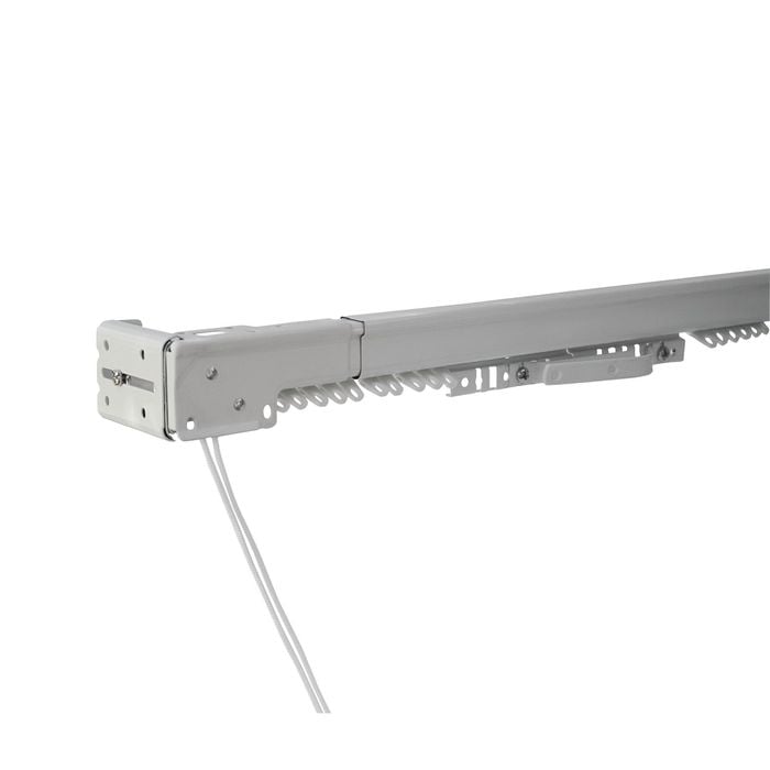 Zone Interiors 150-280cm White Idaho Cord Drawn Heavy Duty Expanding Curtain Track