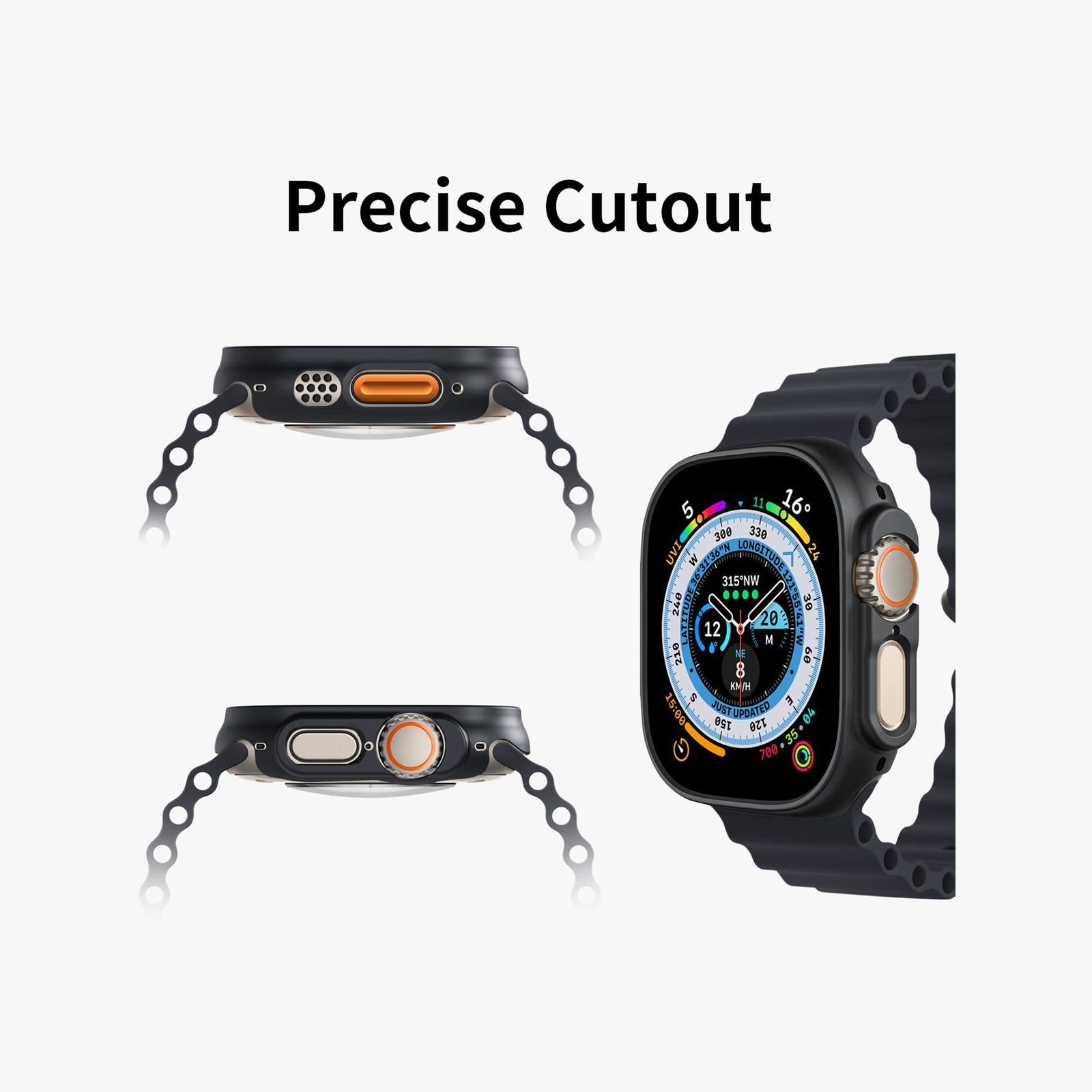 MEZON Apple Watch Ultra 2 49mm Hard PC Protective Case Black Bunnings Australia