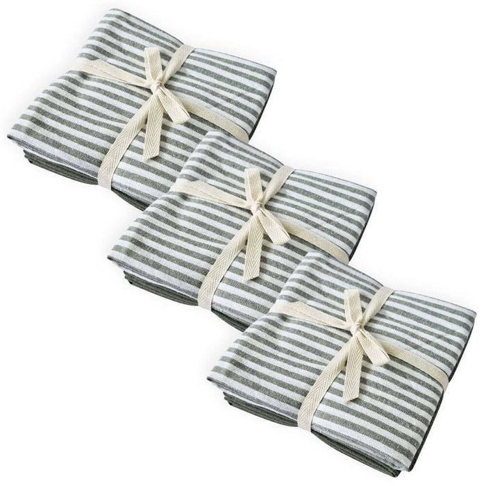 9pc J Elliot Home Katerina Cotton 50x70cm Tea Towel - Light Green