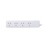 Click White Powerboard - 4 Outlet