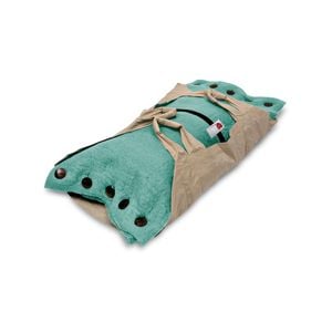 Sweet Goodbye COCOON - Soft Pet Casket - Burial & Cremation Ceremony Kit (Premium Wool) | Aqua, Small