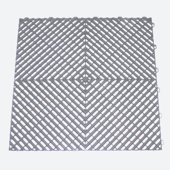 FloorEase 400 x 400 x 18mm Modular Interlocking Garage Floor Tiles - Grey Each
