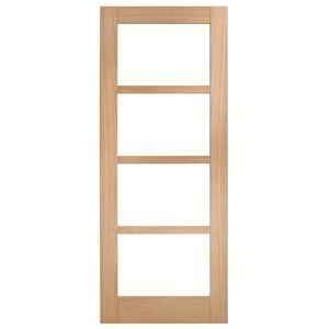 Corinthian 2040 x 820 x 35mm Internal Door White Oak Moda Clear Glass AMODG4