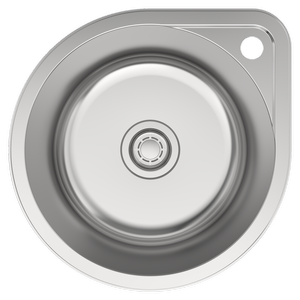  Mondella Single Round Bowl Sink With Tap Landing