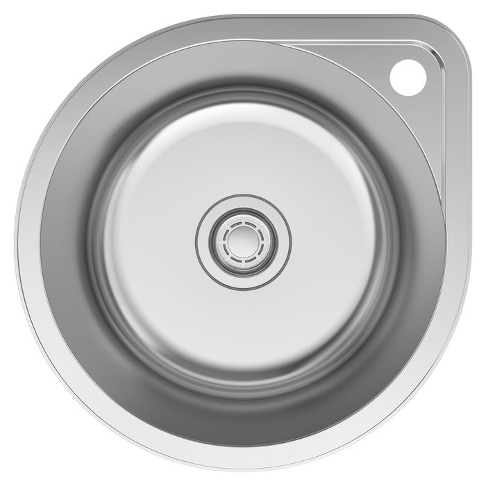  Mondella Single Round Bowl Sink With Tap Landing