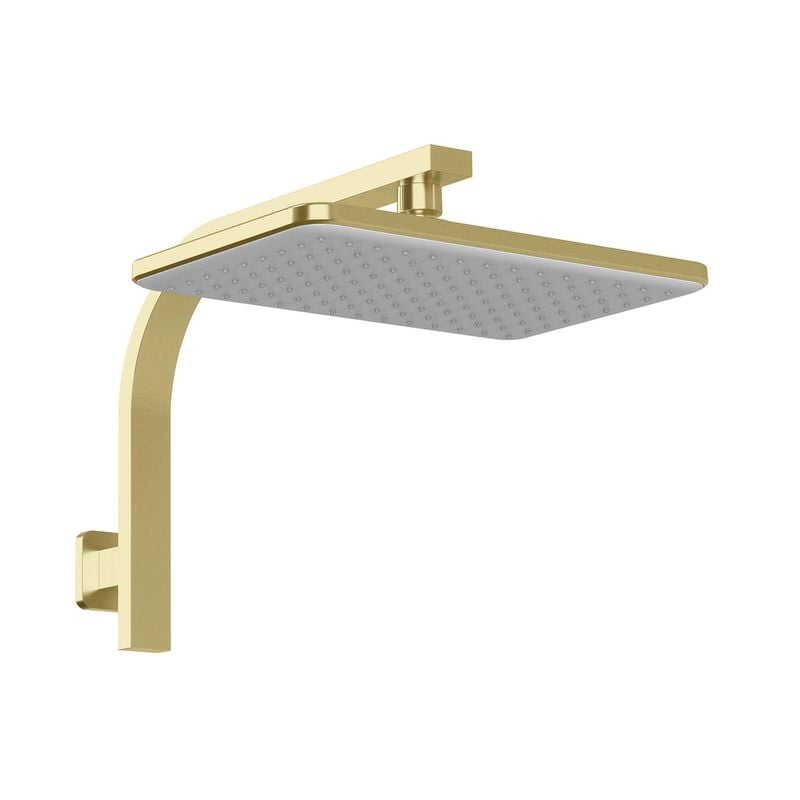 Mondella Brushed Brass Overture Shower Arm and Rose 