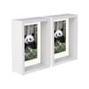 Nicola Spring 5" X 7" White 3d Deep Box Photo Frames - 4" X 6" Mount - Pack Of 2