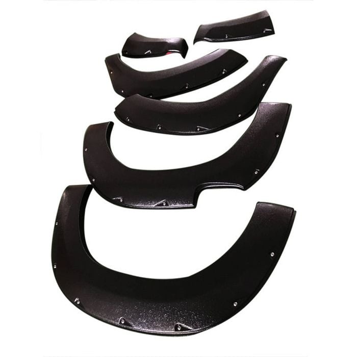 Pocket Style Textured Black Fender Flares For Toyota Hilux Sr5 2015-2018
