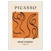 Picasso's Minimalist Line Art Print - Elegant 1956 Musee d'Orsay Artwork, White Frame, A2 42 x 60cm (16 x 24inch)