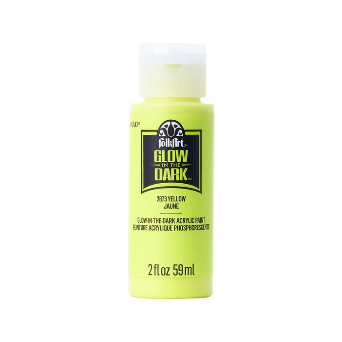 Folk Art Yellow Glow In The Dark Acrylic Paint