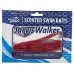 6 Pack of Jarvis Walker 6 Inch Scented Worm Soft Body Lures - Bloodworm