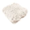 Maya Curly Long Hair Faux Fur Throw Rug 127 x 152 cm Ivory