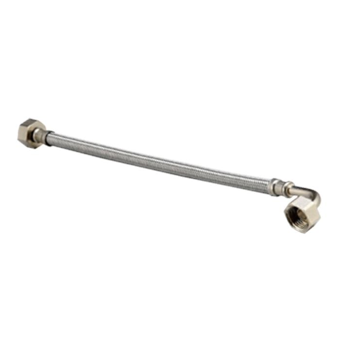 Kinetic 300mm Stainless Steel Flexible Braided Hose Bent Elbow Water Connector