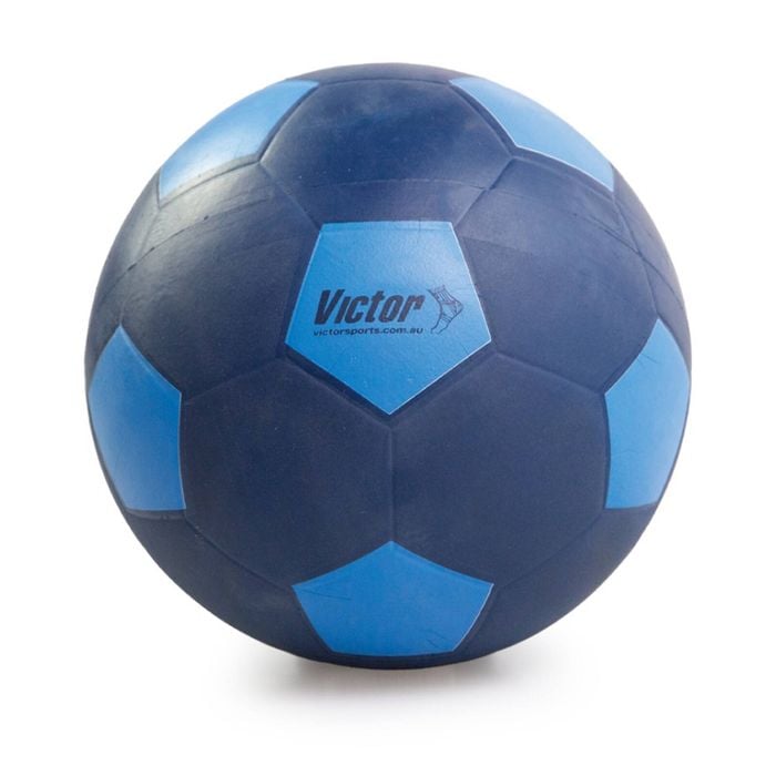 Victor Sports Soccer Ball Rubber Size 3 Durable Training Navy Blue
