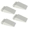 Adoored Small White Rubber Door Wedge - 4 Pack