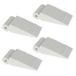 Adoored Small White Rubber Door Wedge - 4 Pack