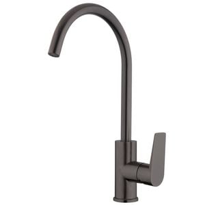 Foreno Vienna Gooseneck Sink Mixer Brushed Gunmetal
