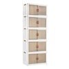 Catzon 4 Tier Stackable Storage Bins with Lids and Wheels