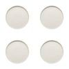 4PK Ecology Ceramic Kitchenware Domus Side Plate 22cm Ecru