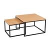 Cooper Set Of 2 Nesting Square Coffee Tables Oak