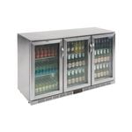 Polar G-Series Counter Back Bar Cooler with Hinged Doors Stainless Steel 330Ltr