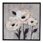 LVD Framed 70cm Canvas/Resin Graphic Floral Wall Art Display