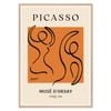 Picasso's Minimalist Line Art Print - Elegant 1956 Musee d'Orsay Artwork, Wood Frame, 50 x 70cm (20 x 28inch)