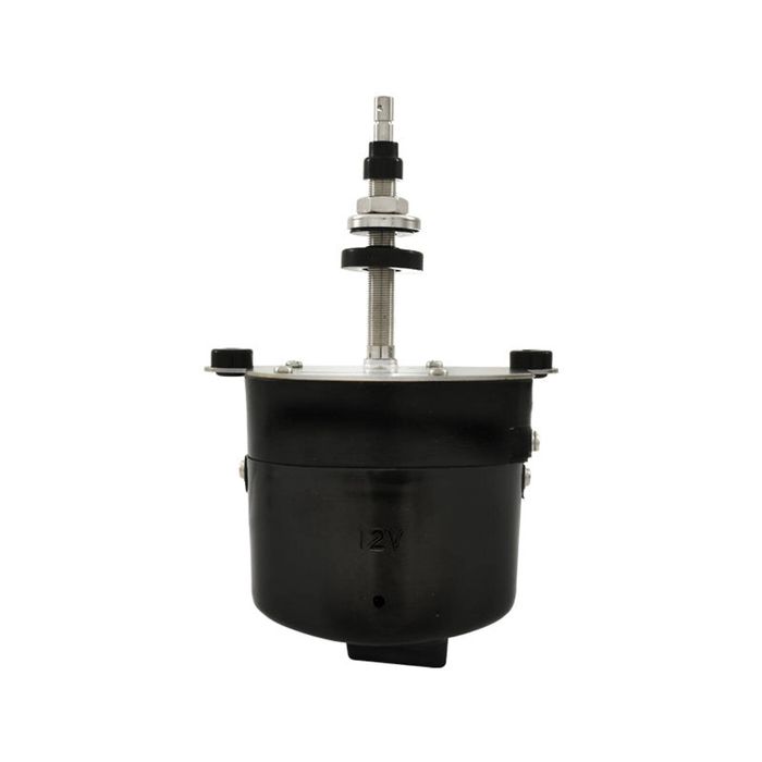 Cal Custom 12V Universal Type Windshield Wiper Motor w/2 Mounting Holes - Black, Hot Rod