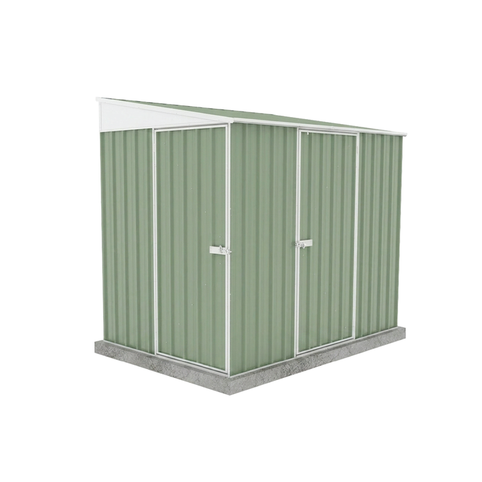 Absco Sheds 1.52 x 2.26 x 2.06m Pale Eucalypt Narrow Double Door Garden Shed