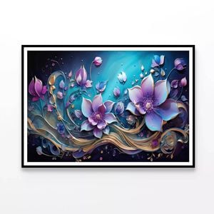 Design in Shades of Lilac  Print 100% Australian Made 90x60cm  (Poster)