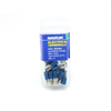 Narva 4mm / 6.3 x 0.8mm 1/4" Blue Double Crimped Flared Vinyl Insulated  Female Blade Terminal - 14 Pack
